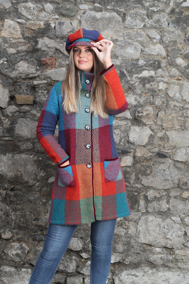 Emma Coat Donegal Red