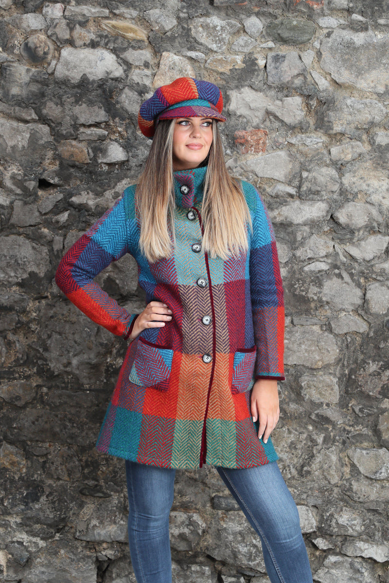 Emma Coat Donegal Red