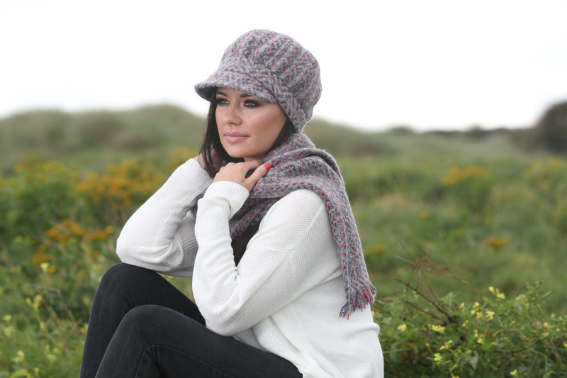 Connemara Light Grey Peak Cap